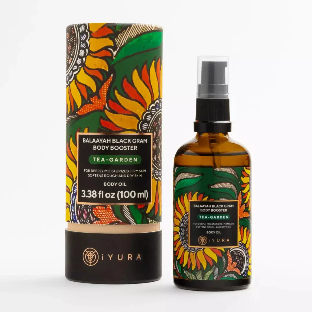 Balaayah Black Gram Body Booster: Tea-Garden Blend - Body Oil for Dry, Saggy Skin - Image 12