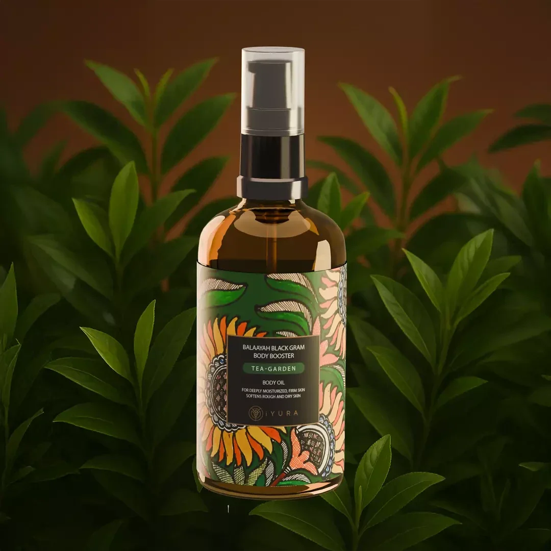 Balaayah Black Gram Body Booster: Tea-Garden Blend - Body Oil for Dry, Saggy Skin - Image 2