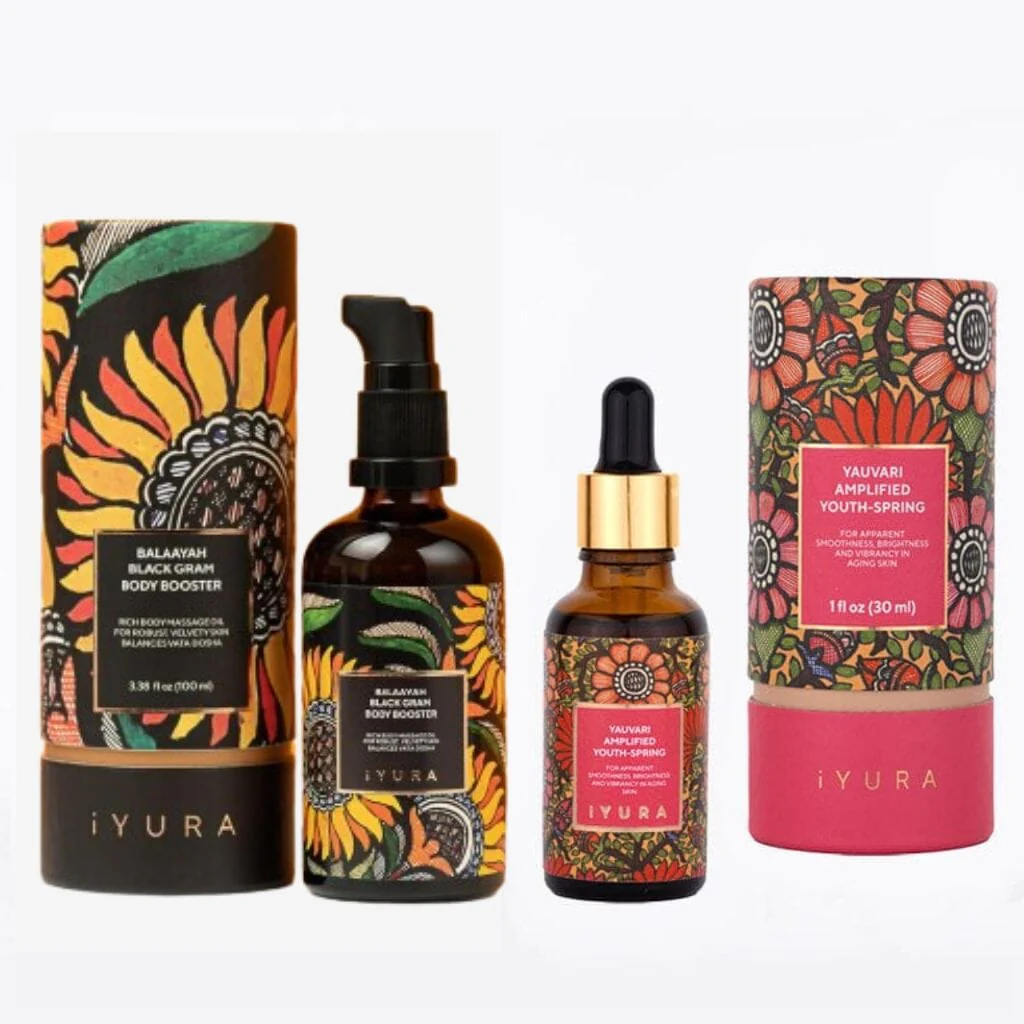 Black Gram Face & Body Duo - Best Moisturizers for Dry Skin, Aging Skin and Mature Skin; Natural Skincare for Glowing Skin