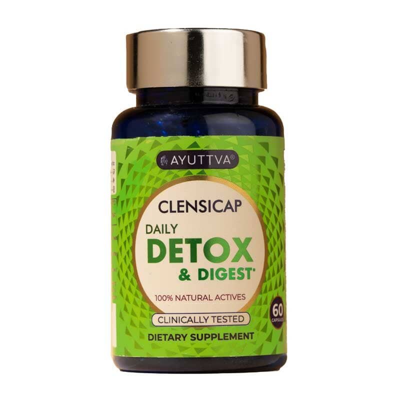 Clensicap | Ayuttva's Daily Detox Supplement for Improved Strength, Stamina, Sleep and Digestion