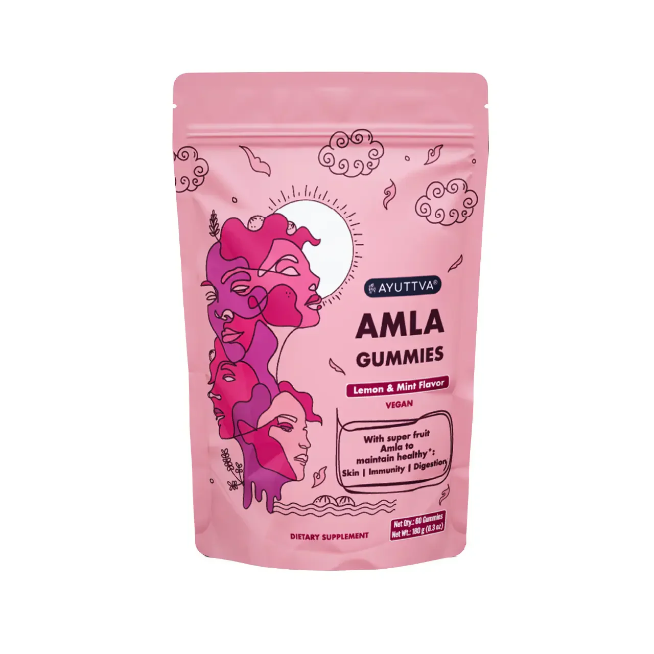 FREE GIFT: Amla Gummies I Vegan Gummies with Plant-based Actives for Anti-aging Benefits, Healthy Skin, Digestion and Immunity
