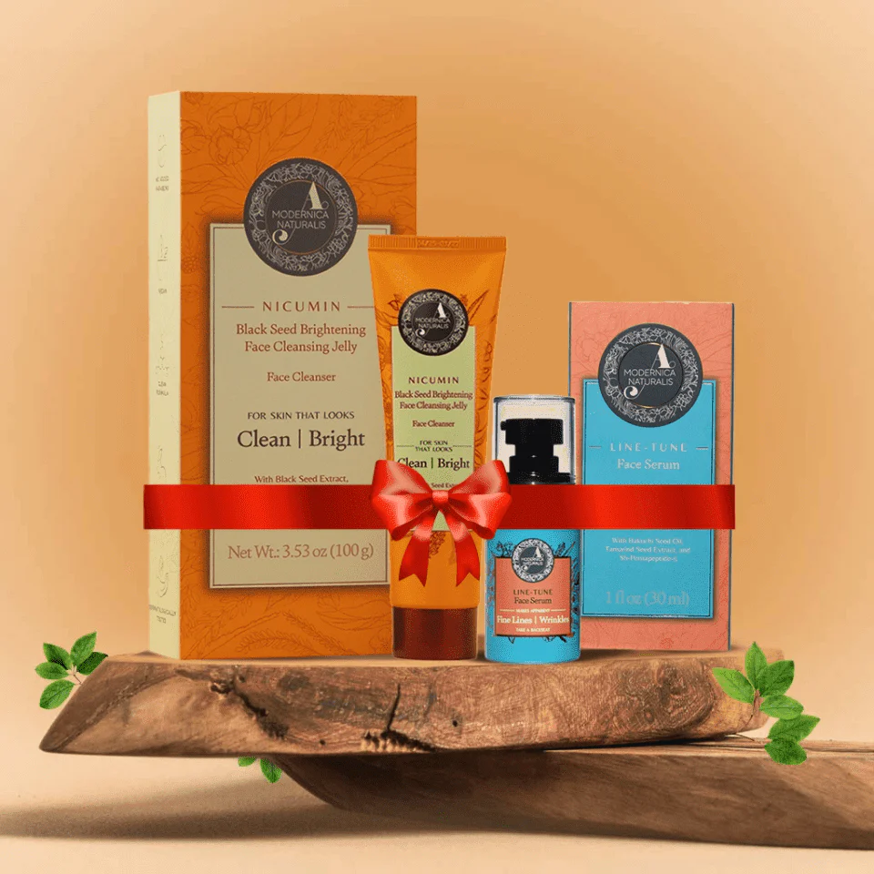 FREE SEASON OF AYURVEDA GIFT: Smooth and Soothe Duo - Full-Sizes of Nicumin Black Seed Brightening Face Cleansing Jelly & Line-Tune Face Serum worth $73 USD!
