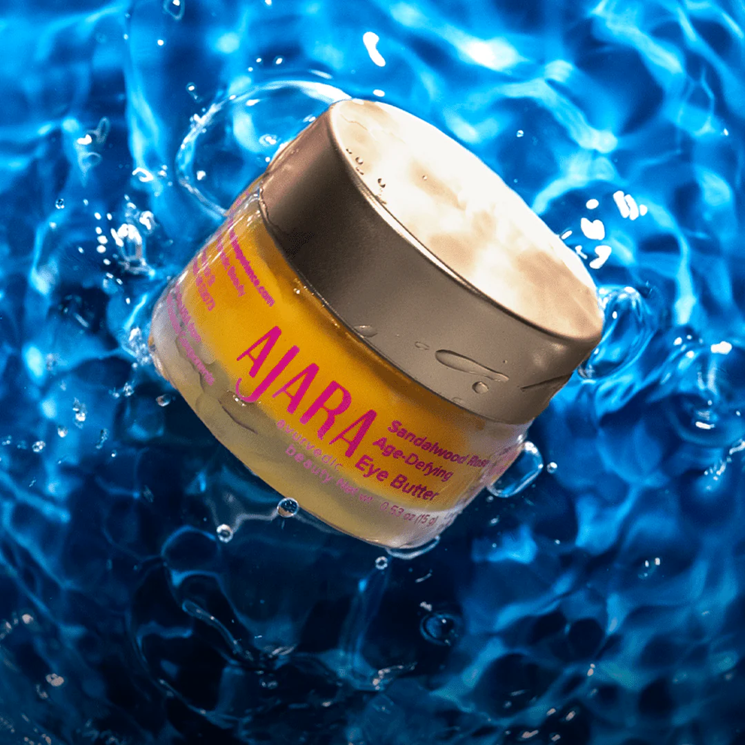 Sandalwood Rose Age-Defying Eye Butter - With Ghee, Sandalwood + Other Ayurvedic Ingredients - For Tired-Looking Eyes - Image 5