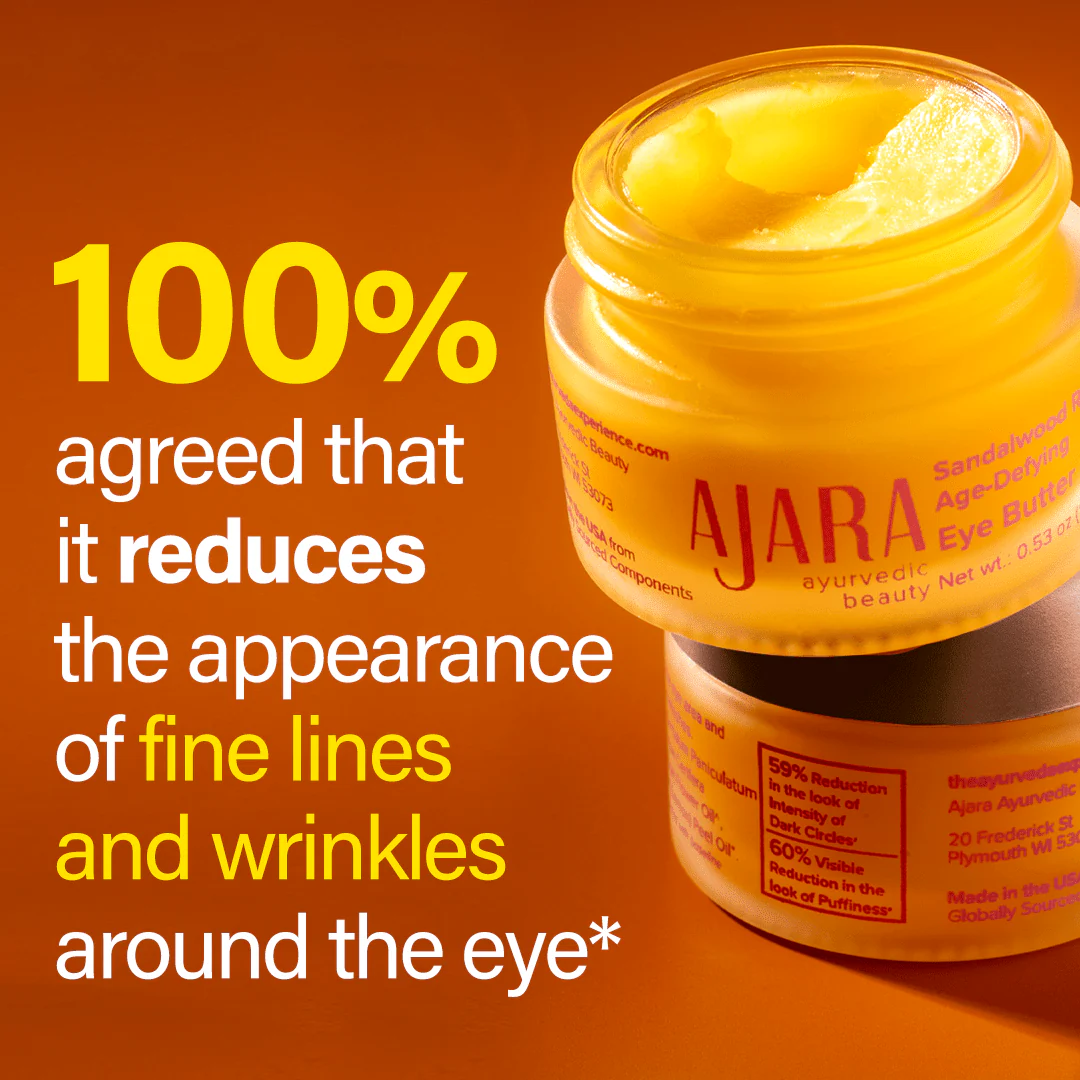 Sandalwood Age-Defying Eye Butter - Natural Eye Butter With Ghee, Sandalwood & Rose - Smooths the Look of Fine Lines & Wrinkles - Image 3